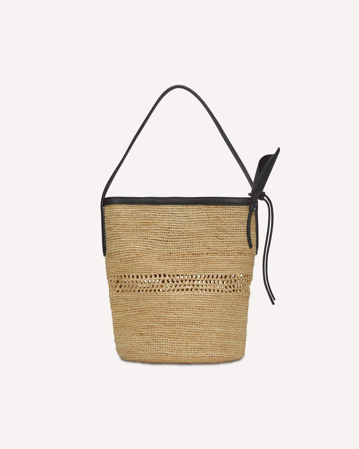 LIDO TOTE - Raffia x Black sold by VASIC