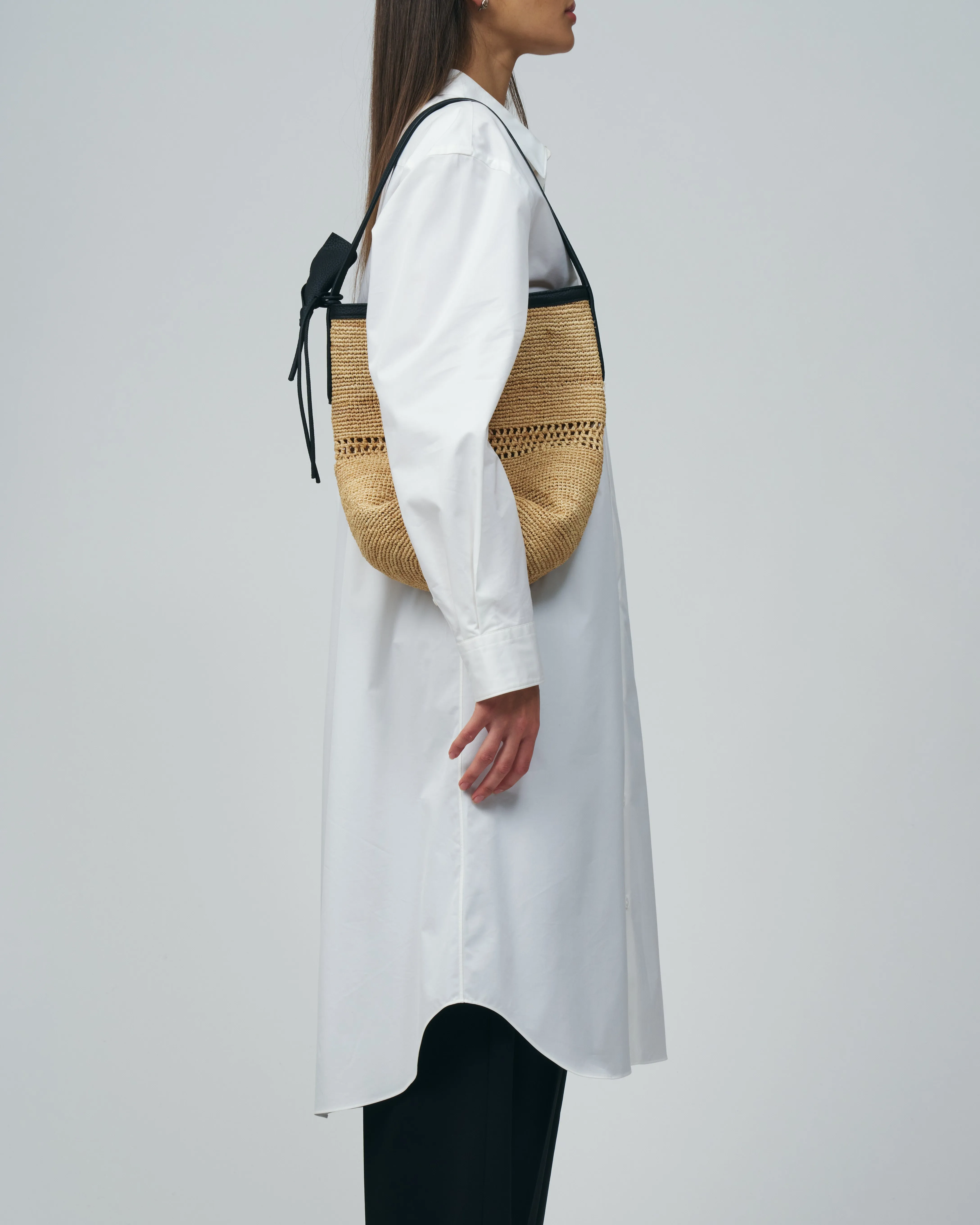 LIDO TOTE - Raffia x Black sold by VASIC product image thumbnail 4