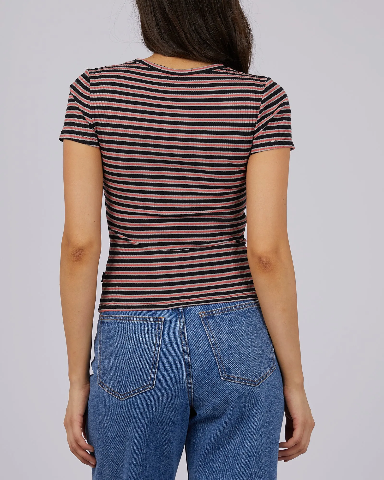 Eve Rib Stripe Tee Black sold by All About Eve product image thumbnail 3