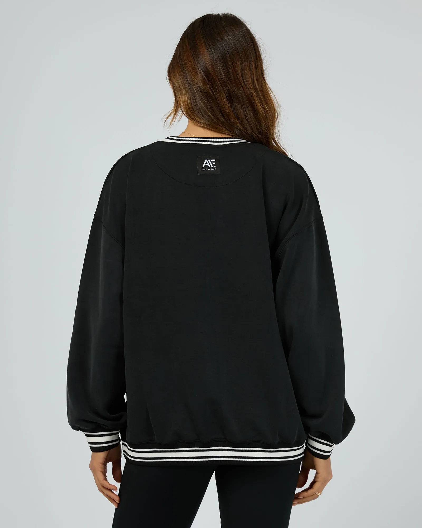 Luxe Active College Crew Sweater Black sold by All About Eve product image thumbnail 3