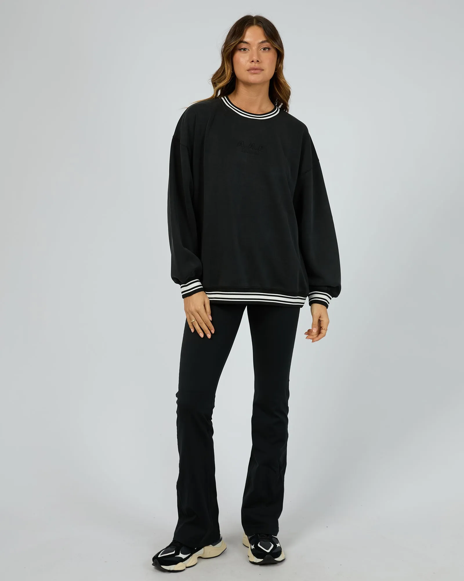 Luxe Active College Crew Sweater Black sold by All About Eve product image thumbnail 2