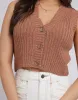 Tilly Knit Vest Tan sold by All About Eve
