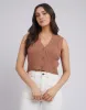 Tilly Knit Vest Tan sold by All About Eve
