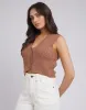 Tilly Knit Vest Tan sold by All About Eve