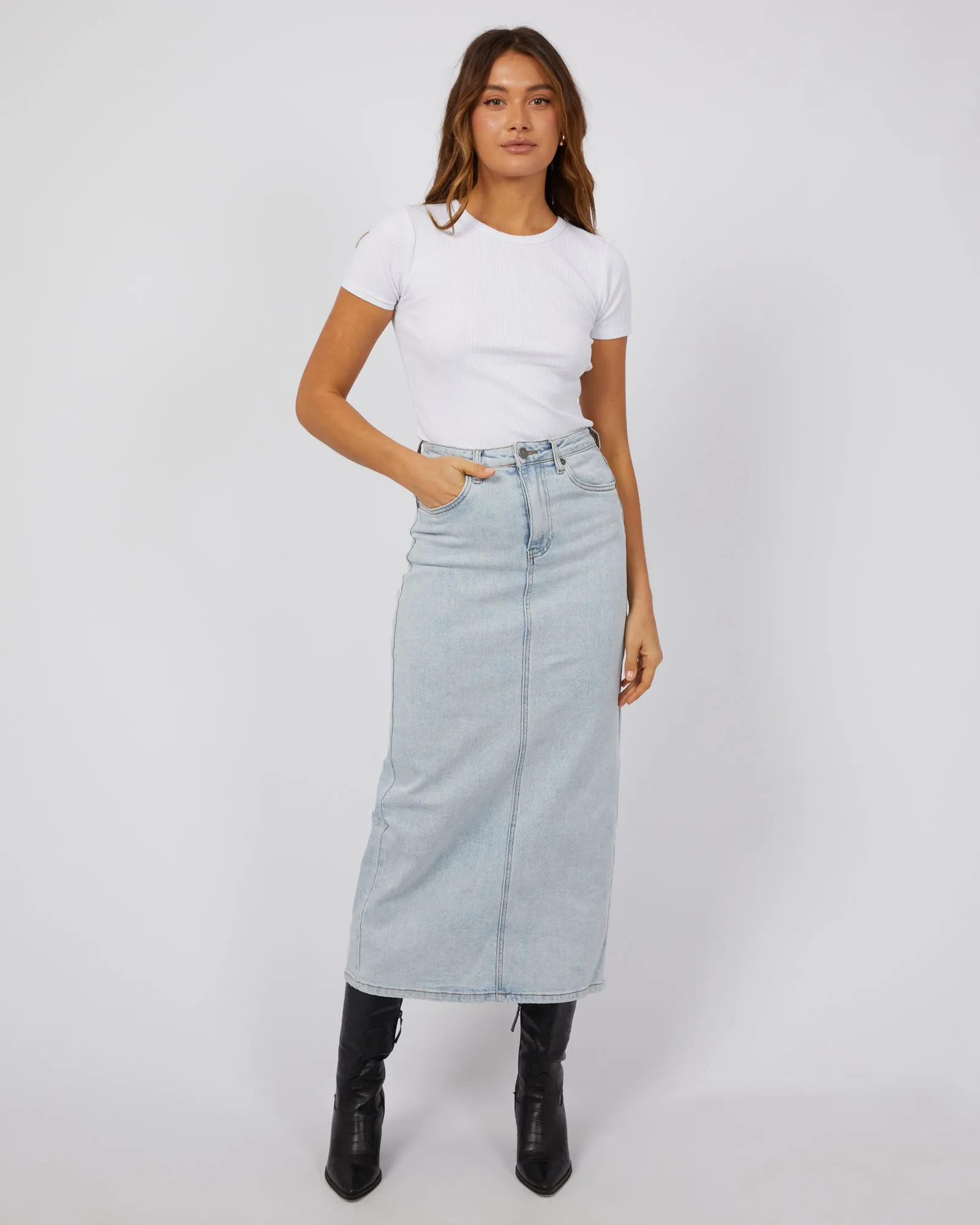 Ray Comfort Maxi Skirt Bleach sold by All About Eve
