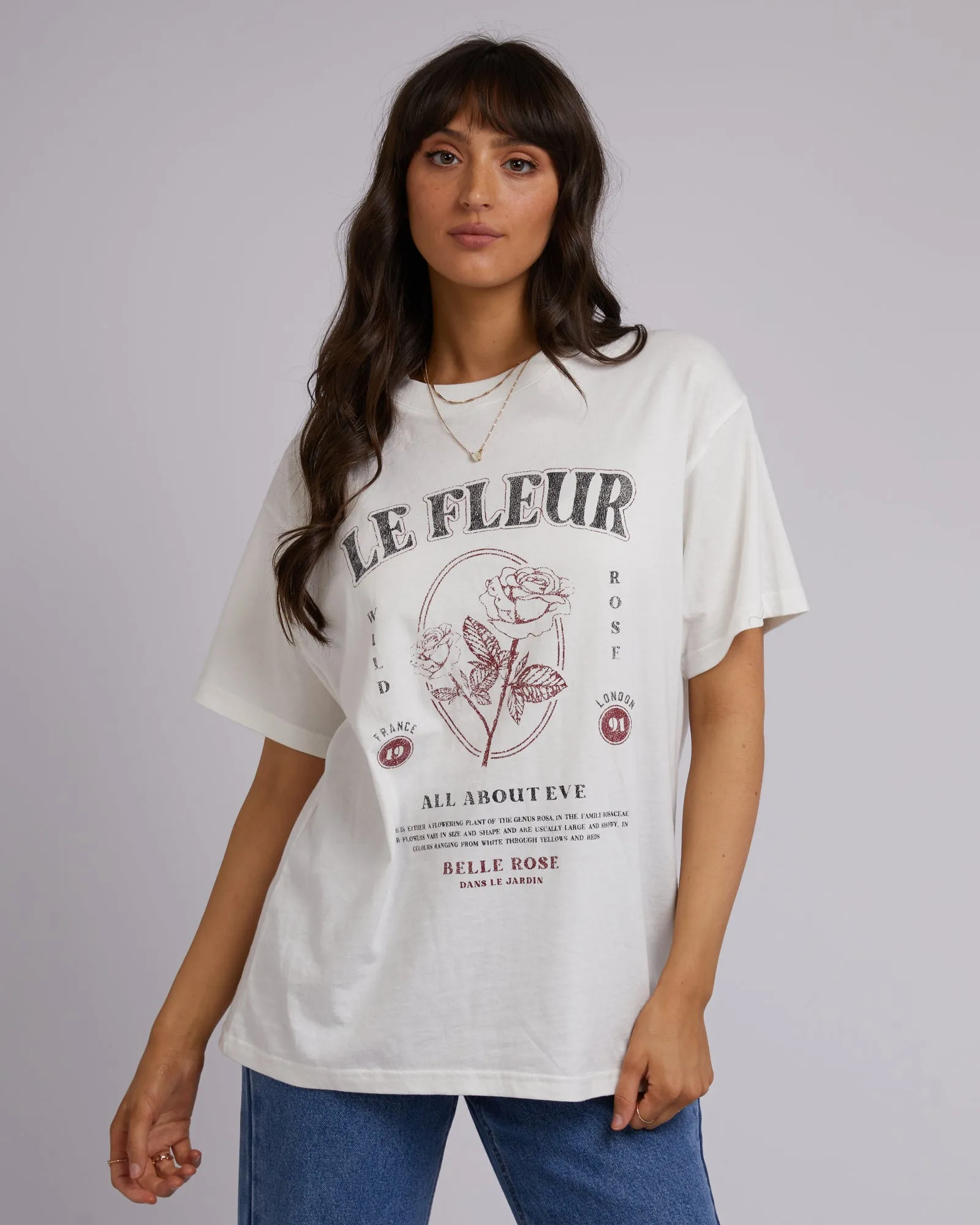 Wild Rose Oversized Tee Vintage White sold by All About Eve product image thumbnail 2