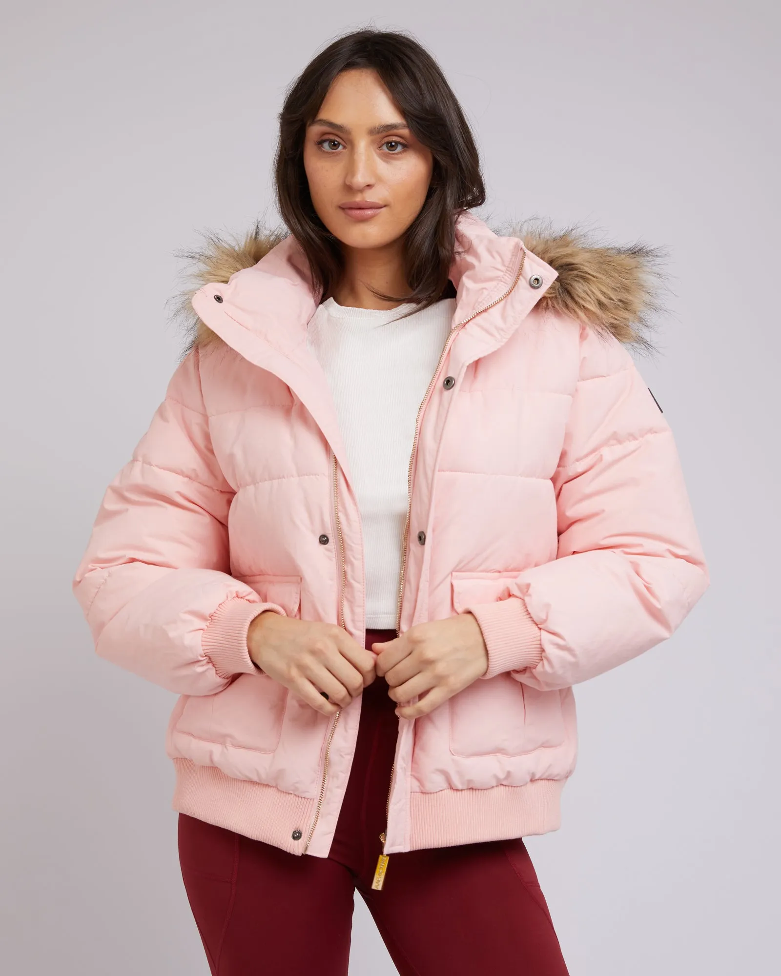 Active Fur Puffer Pink sold by All About Eve