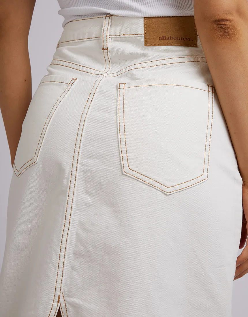 Ray Denim Maxi Skirt Vintage White sold by All About Eve product image thumbnail 5
