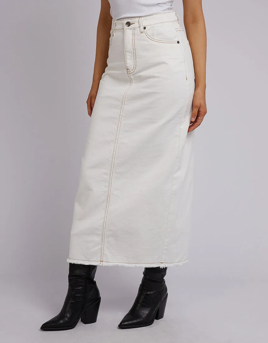 Ray Denim Maxi Skirt Vintage White sold by All About Eve product image thumbnail 4