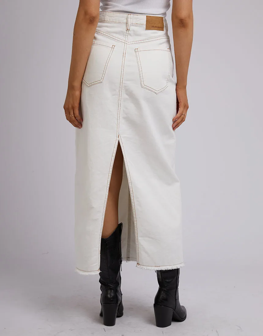 Ray Denim Maxi Skirt Vintage White sold by All About Eve product image thumbnail 3