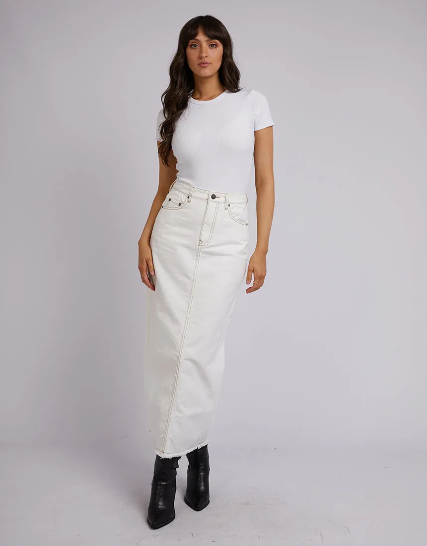 Ray Denim Maxi Skirt Vintage White sold by All About Eve product image thumbnail 2