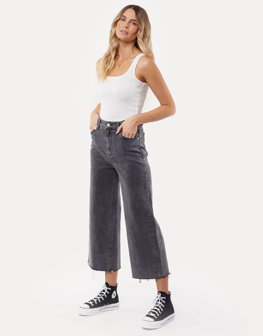 Charlie High Rise Wide Leg Faded Black sold by All About Eve product image thumbnail 4