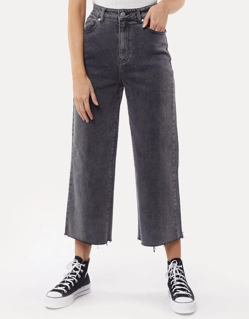 Charlie High Rise Wide Leg Faded Black sold by All About Eve