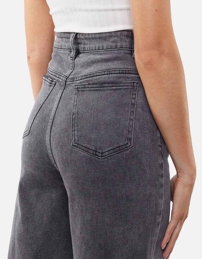 Charlie High Rise Wide Leg Faded Black sold by All About Eve product image thumbnail 5