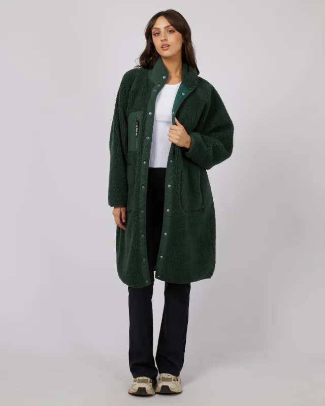 Active Teddy Longline Jacket Green sold by All About Eve