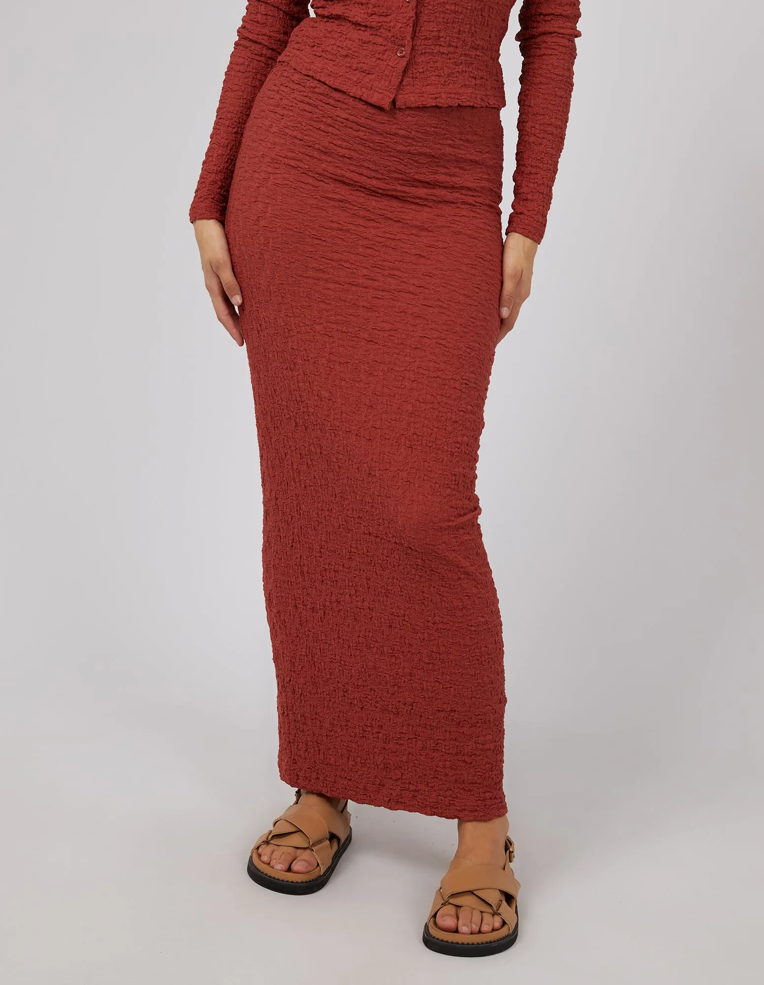 Aggy Skirt Rust sold by All About Eve