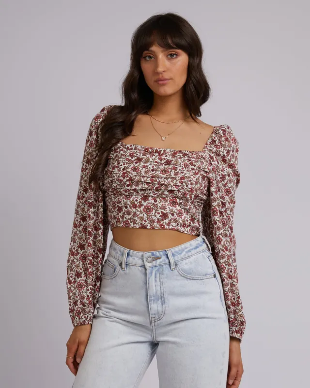 Elle Floral Top Print sold by All About Eve