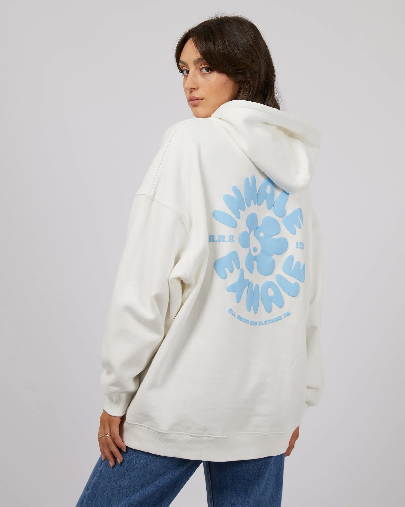 Exhale Hoodie Vintage White sold by All About Eve