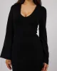 Eve Knit Long Sleeve Maxi Dress Black sold by All About Eve