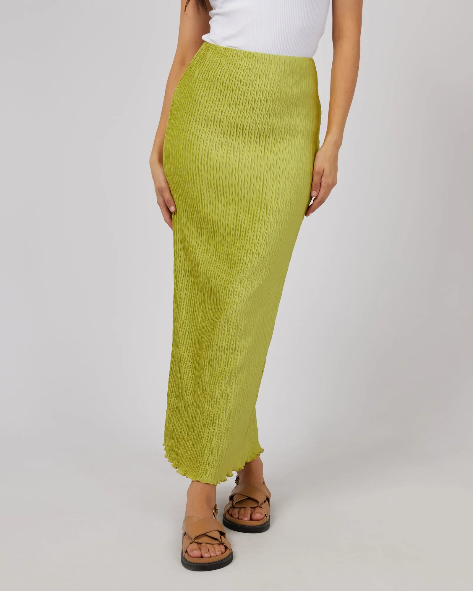 Maxinne Maxi Skirt Green sold by All About Eve