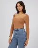 Jessa Knit Top Tan sold by All About Eve