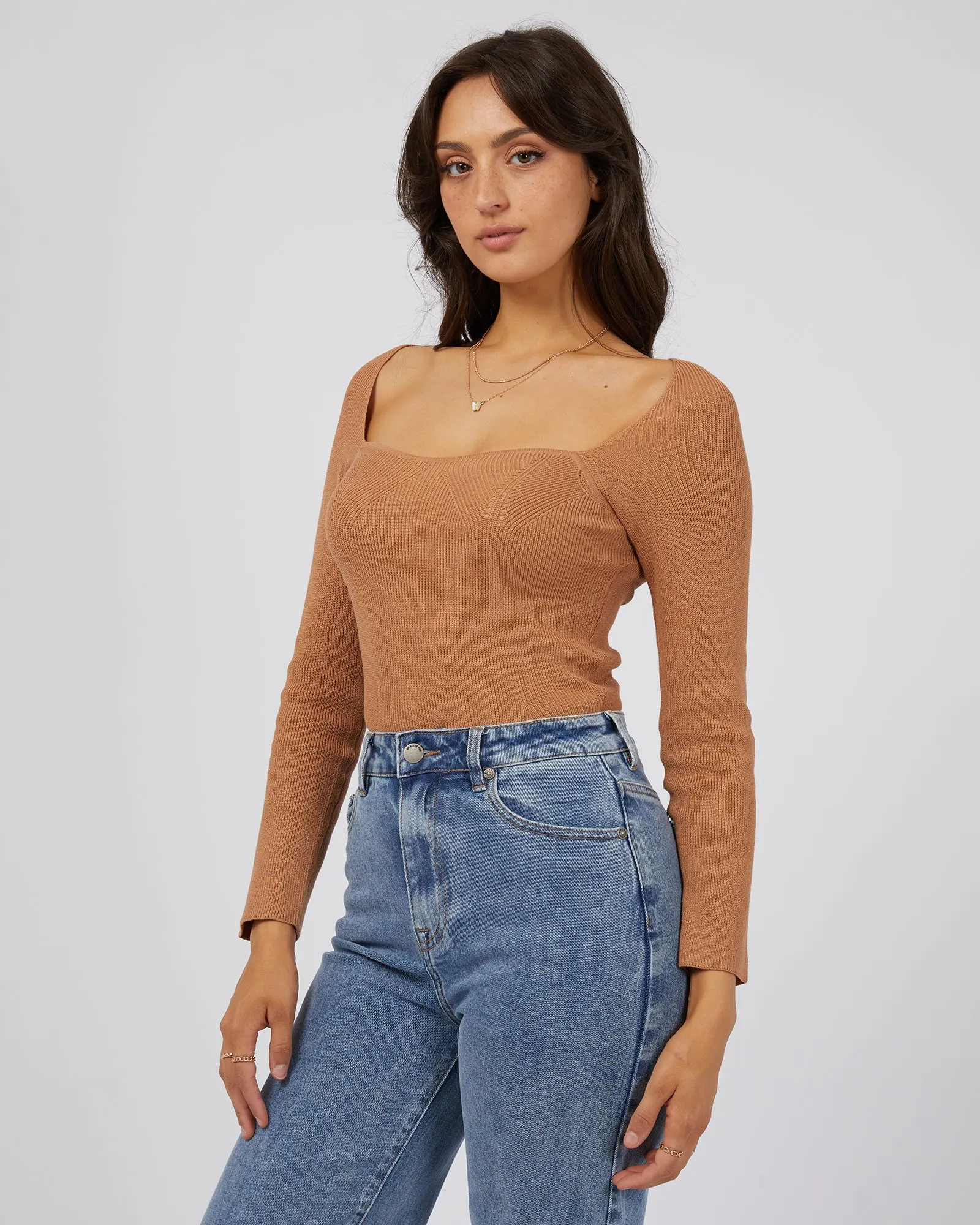 Jessa Knit Top Tan sold by All About Eve product image thumbnail 4