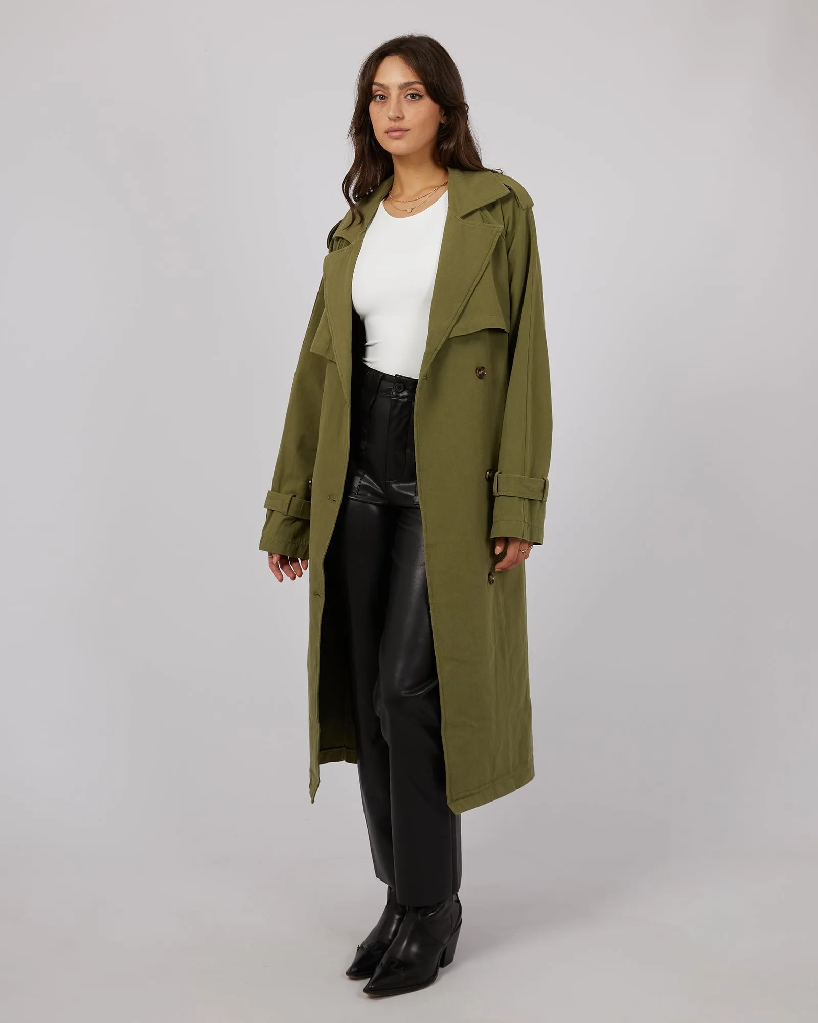 Eve Trench Coat Khaki sold by All About Eve product image thumbnail 4