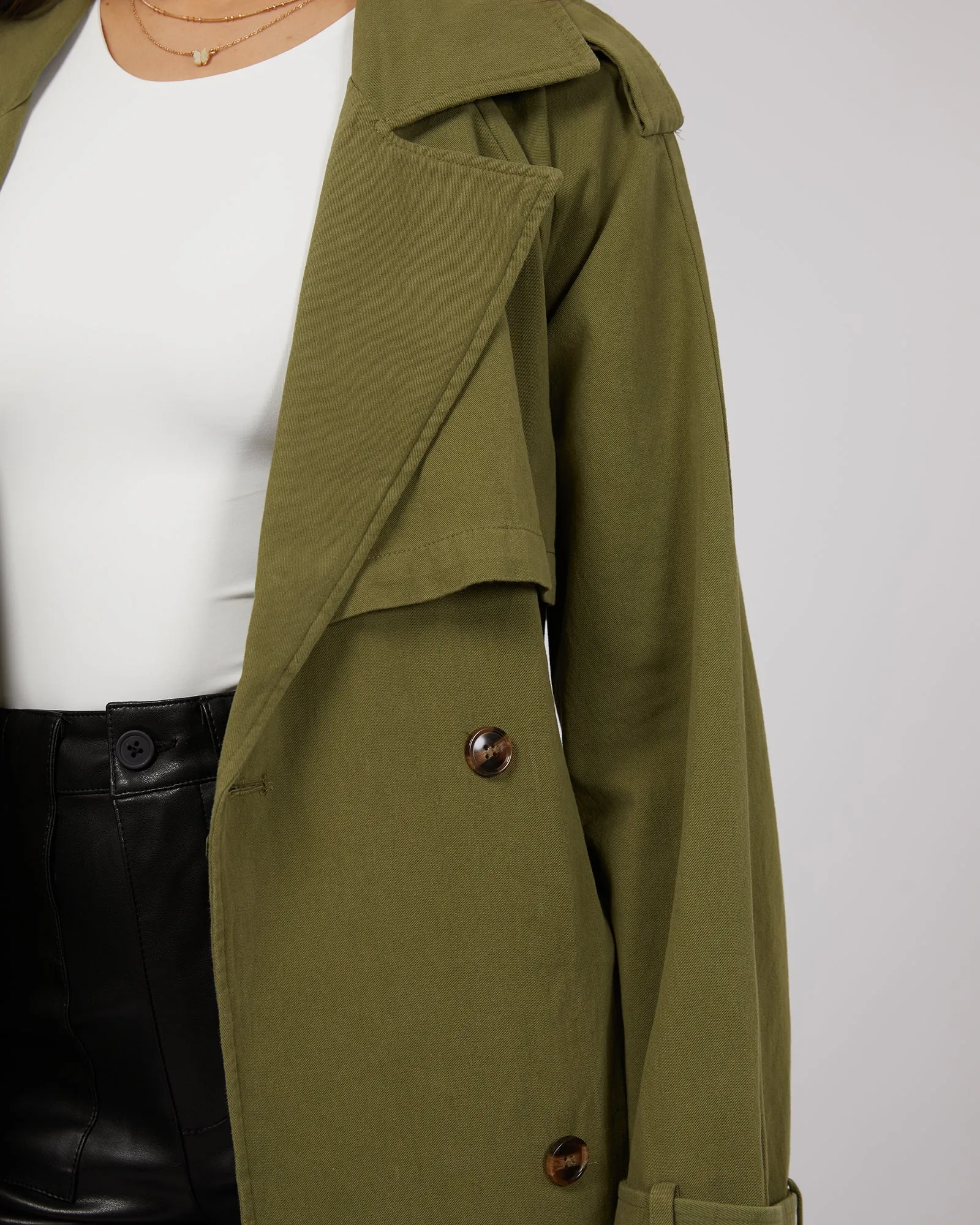 Eve Trench Coat Khaki sold by All About Eve product image thumbnail 5