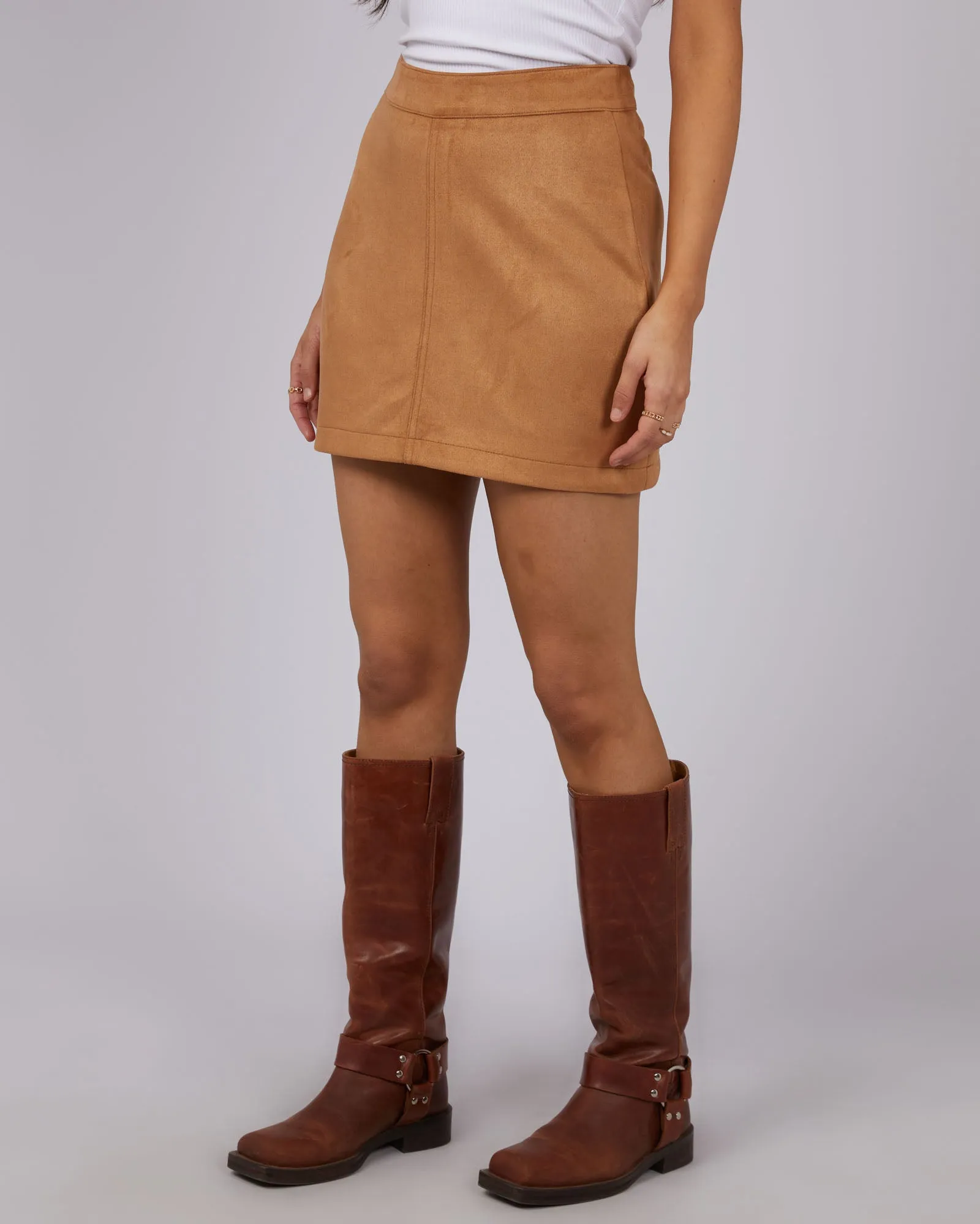 Dallas Suede Skirt Tan sold by All About Eve product image thumbnail 5