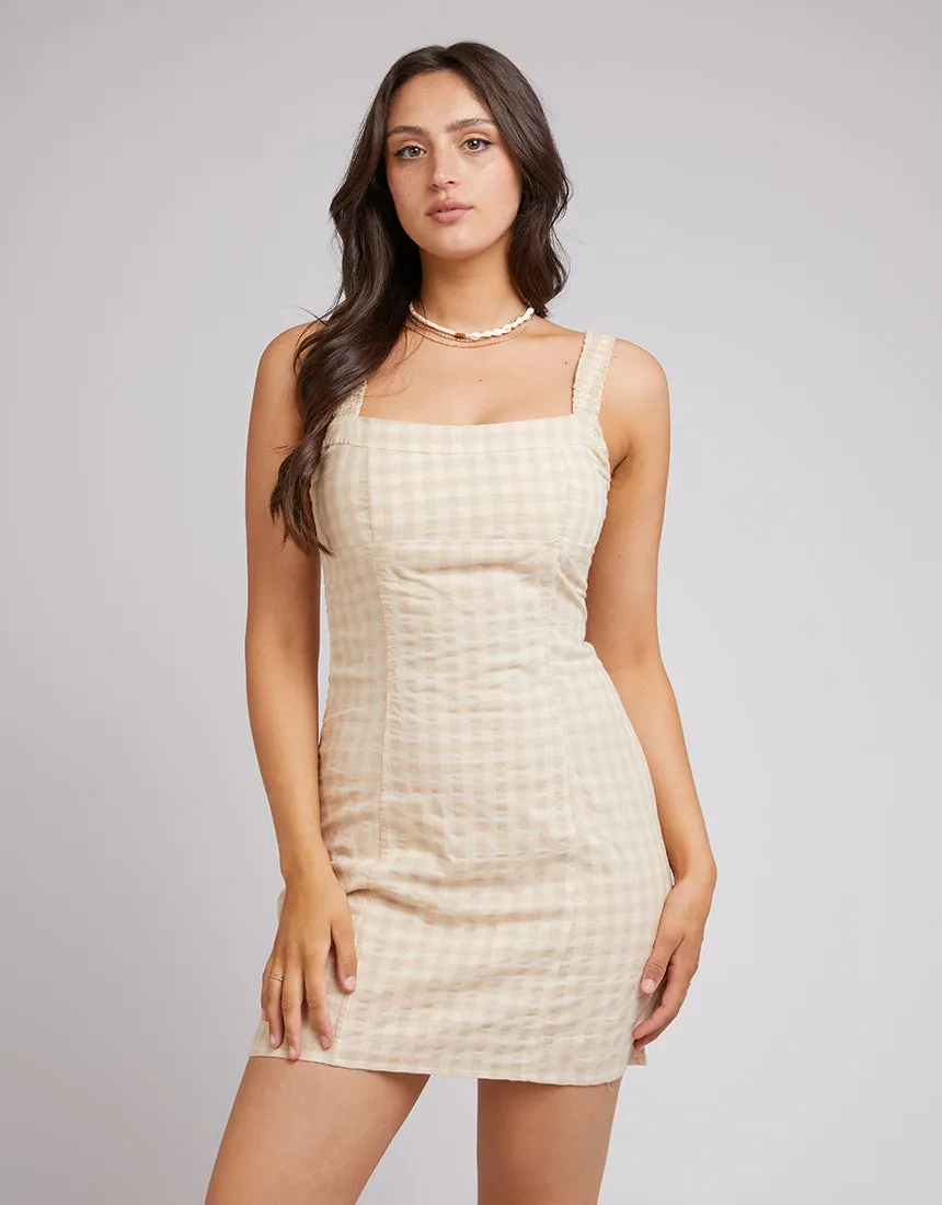 Georgette Mini Dress Oatmeal sold by All About Eve