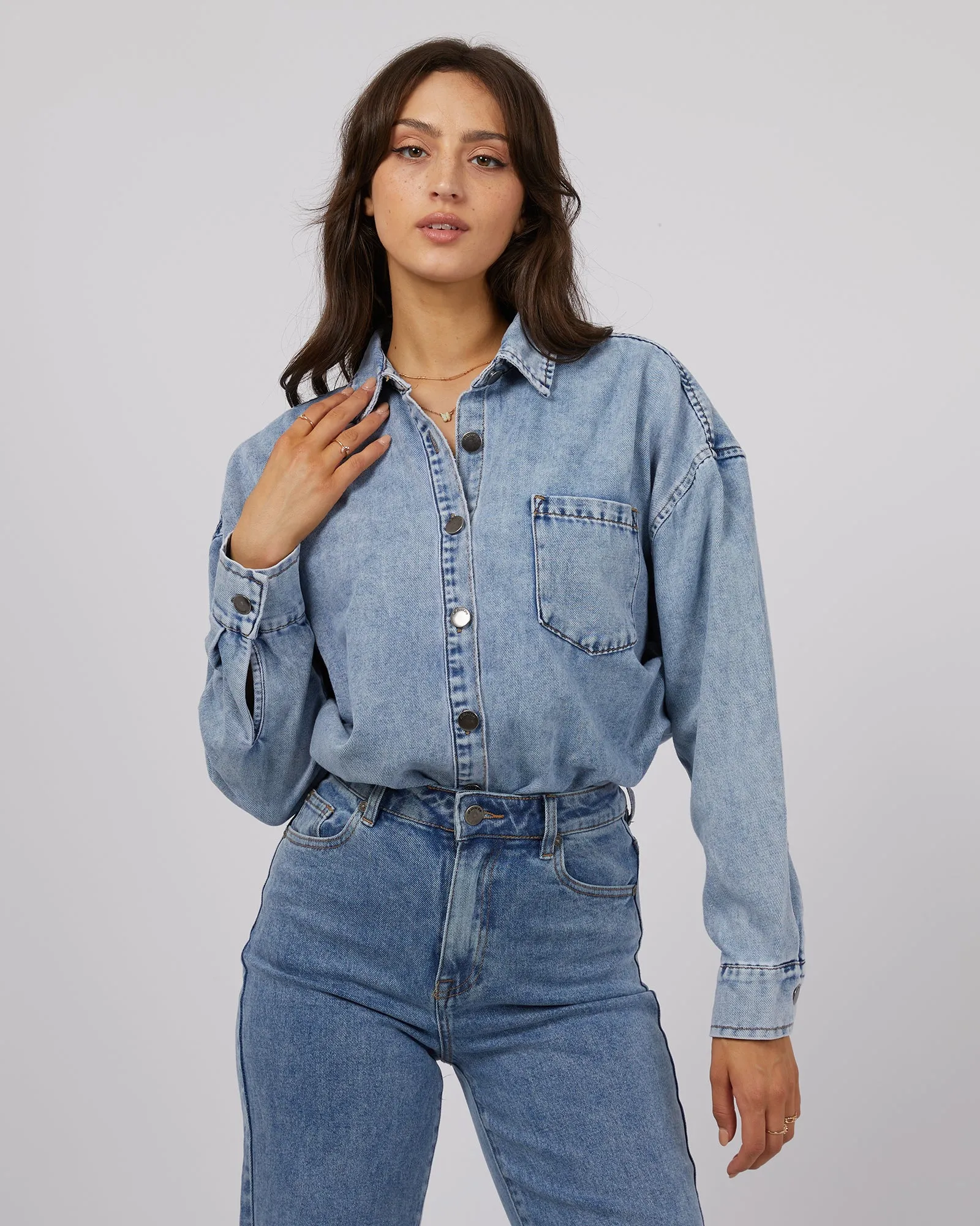 Maci Denim Shirt Light Blue sold by All About Eve product image thumbnail 3