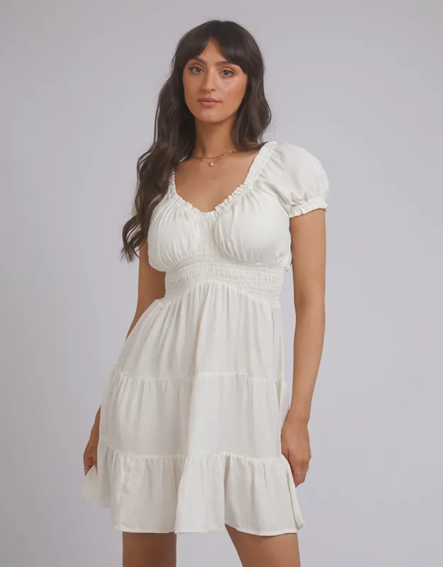 Natalia Mini Dress White sold by All About Eve