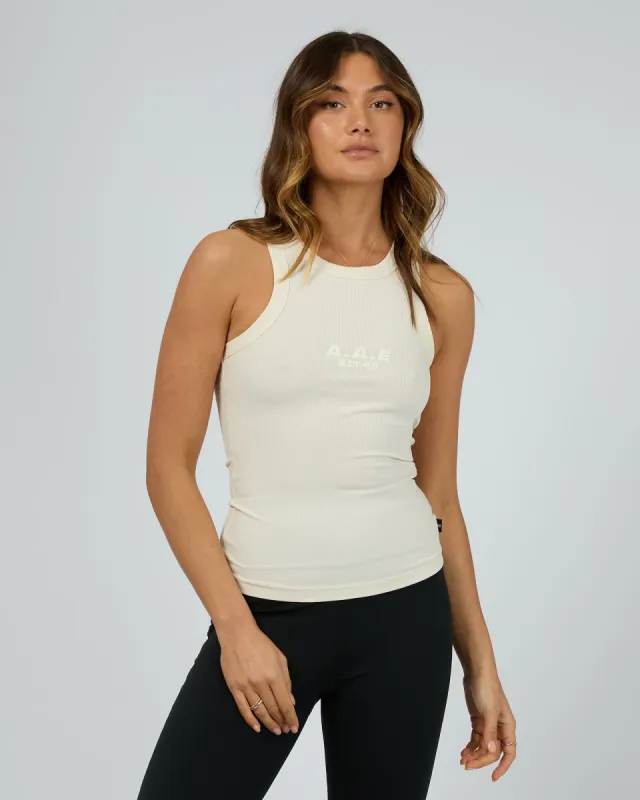 Luxe Active Tank Vintage White sold by All About Eve
