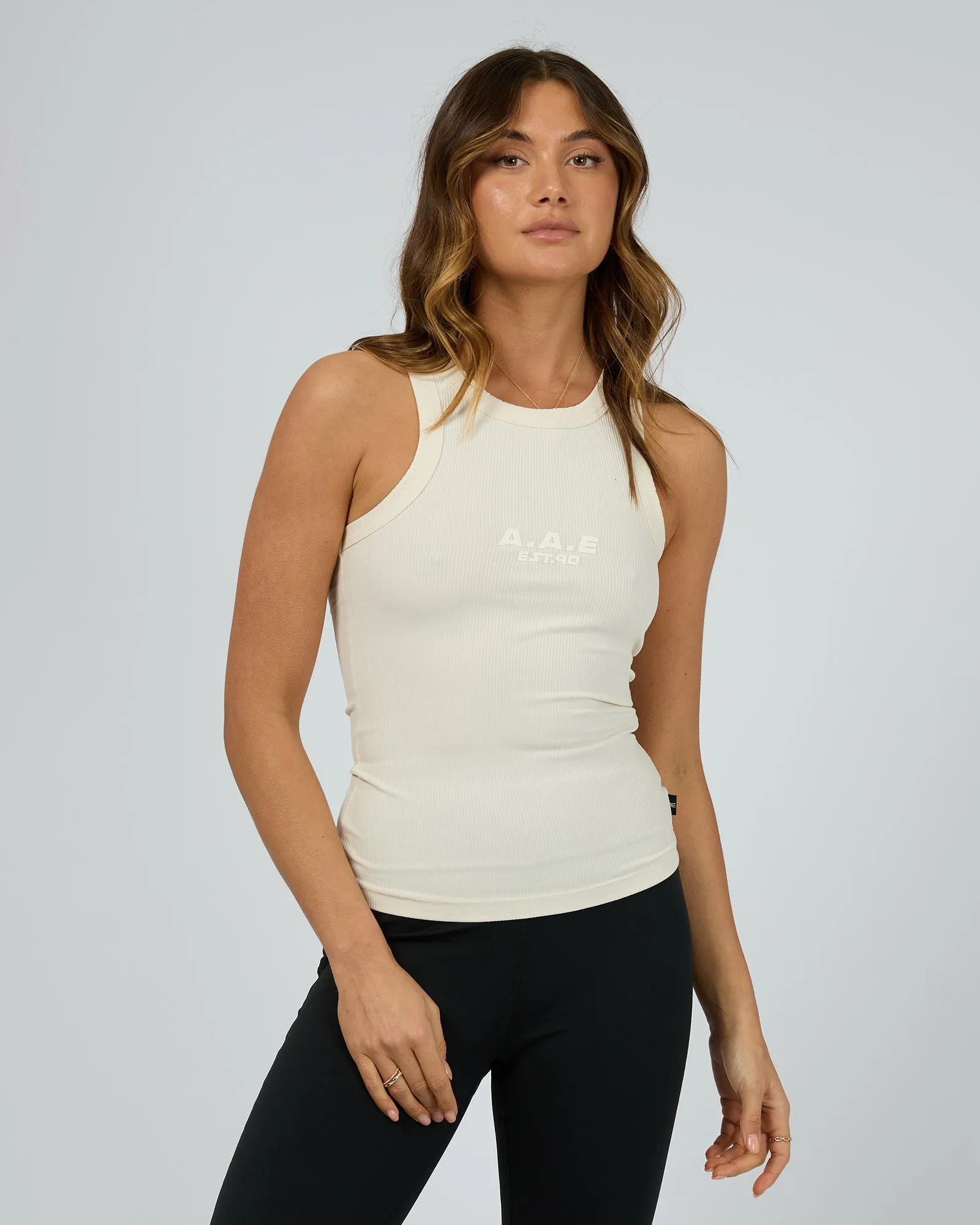 Luxe Active Tank Vintage White sold by All About Eve