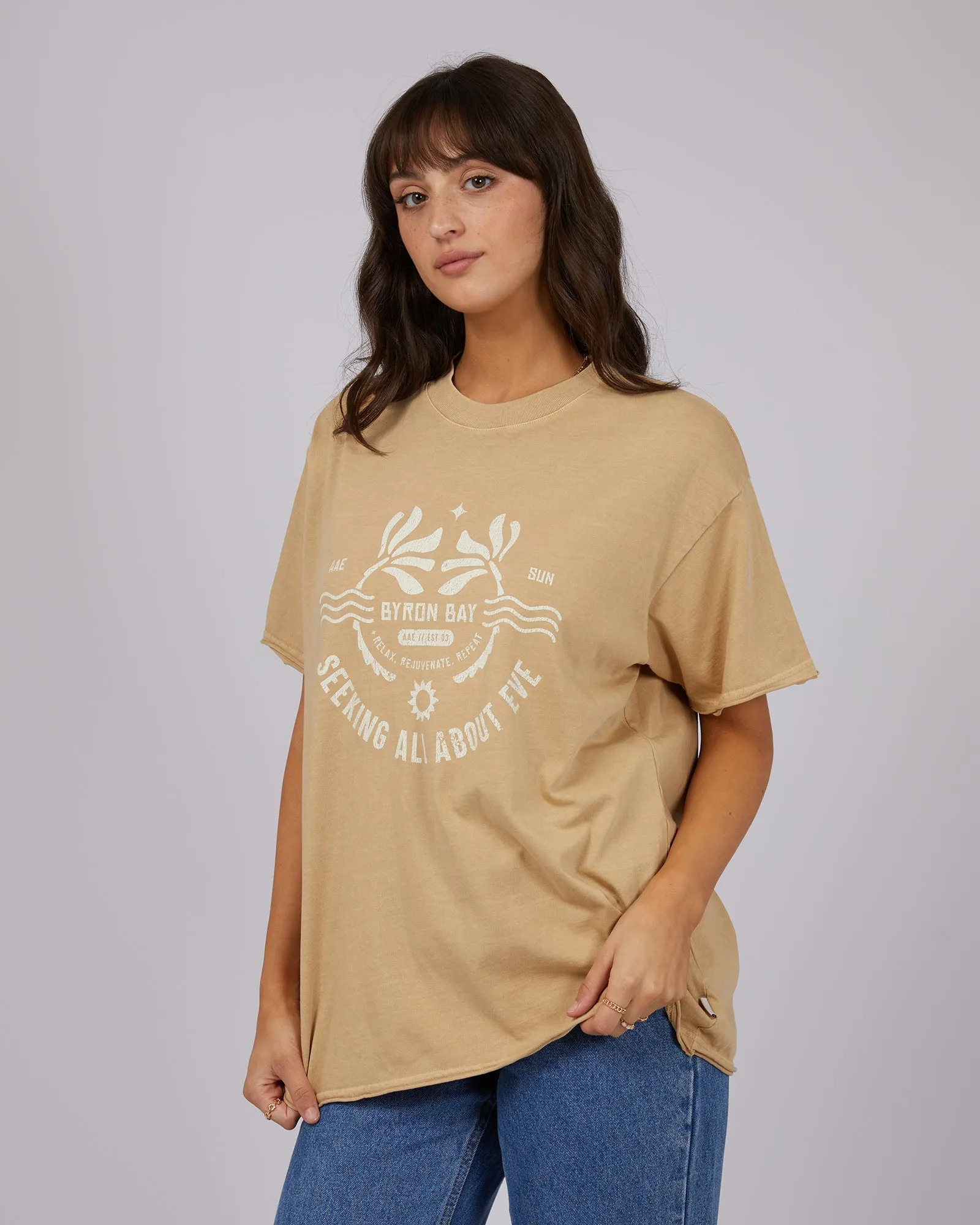Seeking Oversized Tee Oatmeal sold by All About Eve product image thumbnail 4