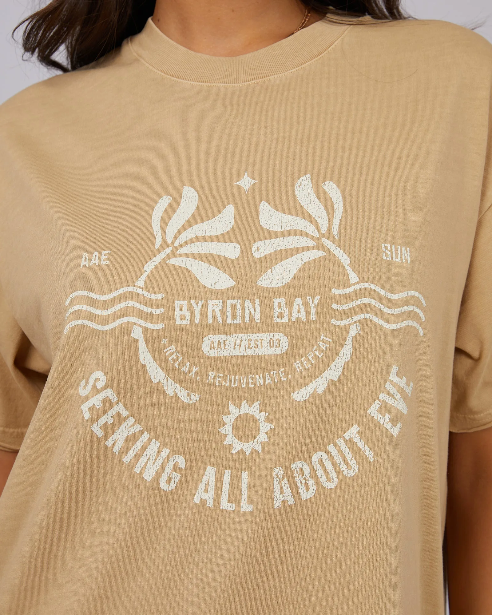 Seeking Oversized Tee Oatmeal sold by All About Eve product image thumbnail 5