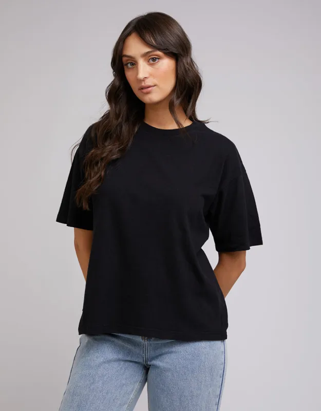 Aae Linen Tee Black sold by All About Eve