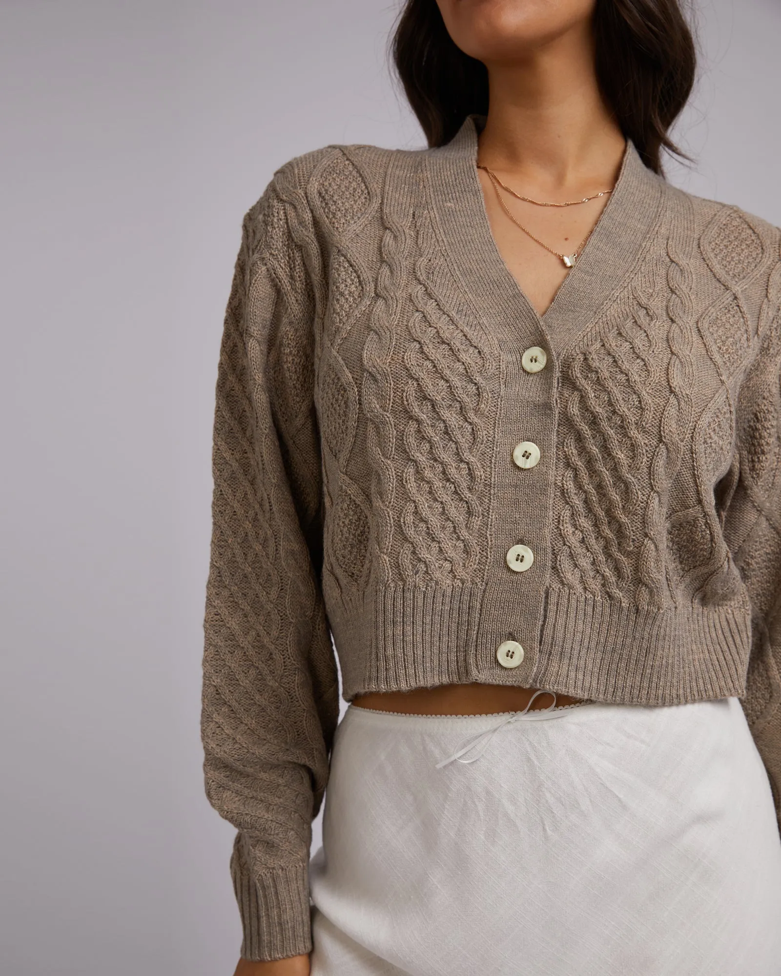 Zepher Knit Cardi Oatmeal sold by All About Eve product image thumbnail 5