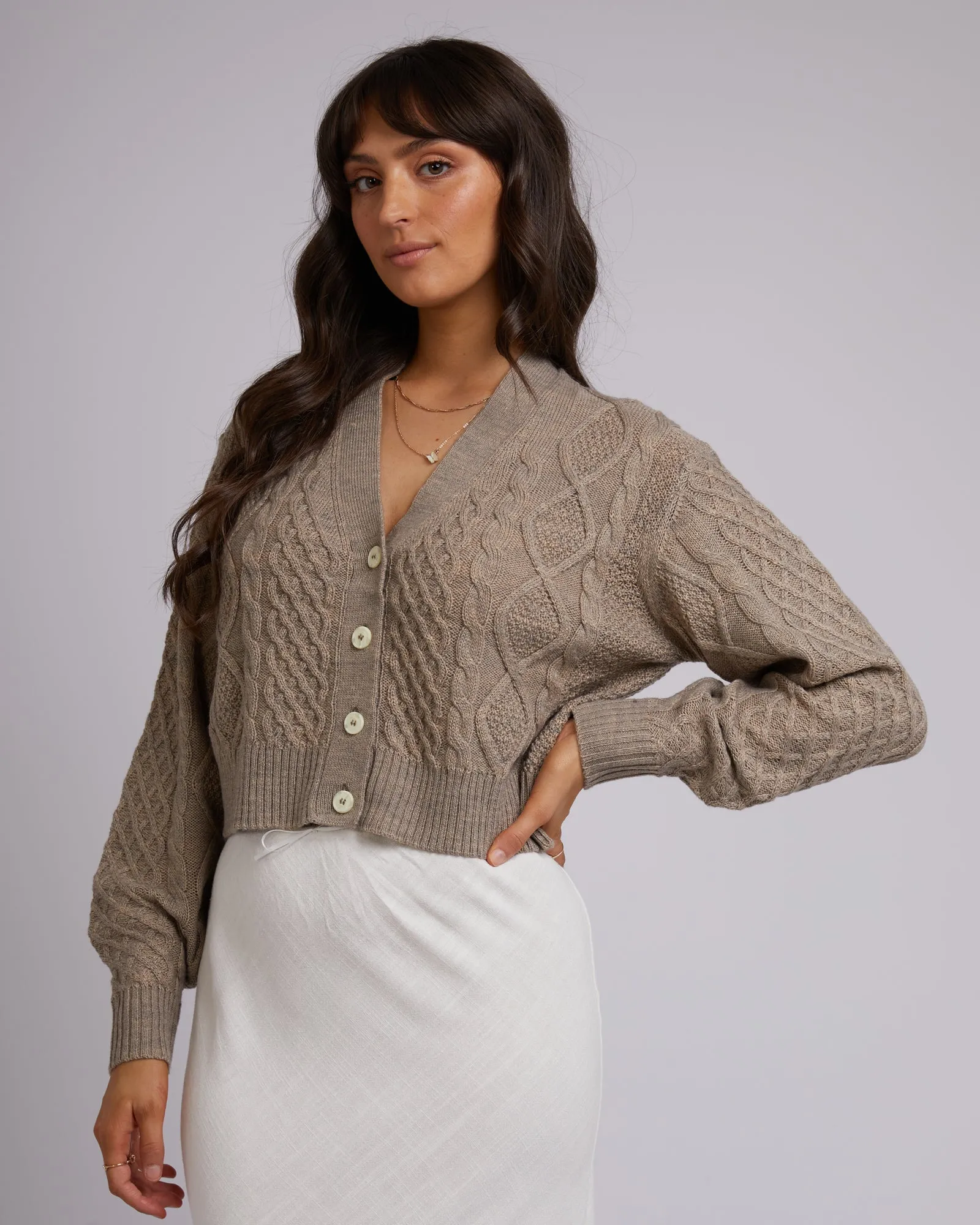 Zepher Knit Cardi Oatmeal sold by All About Eve product image thumbnail 4