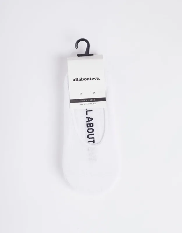 Aae Sockettes 3 Pack White made by All About Eve