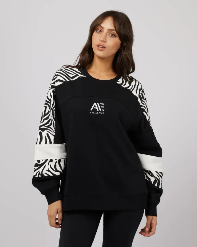 Parker Panelled Crew Black sold by All About Eve