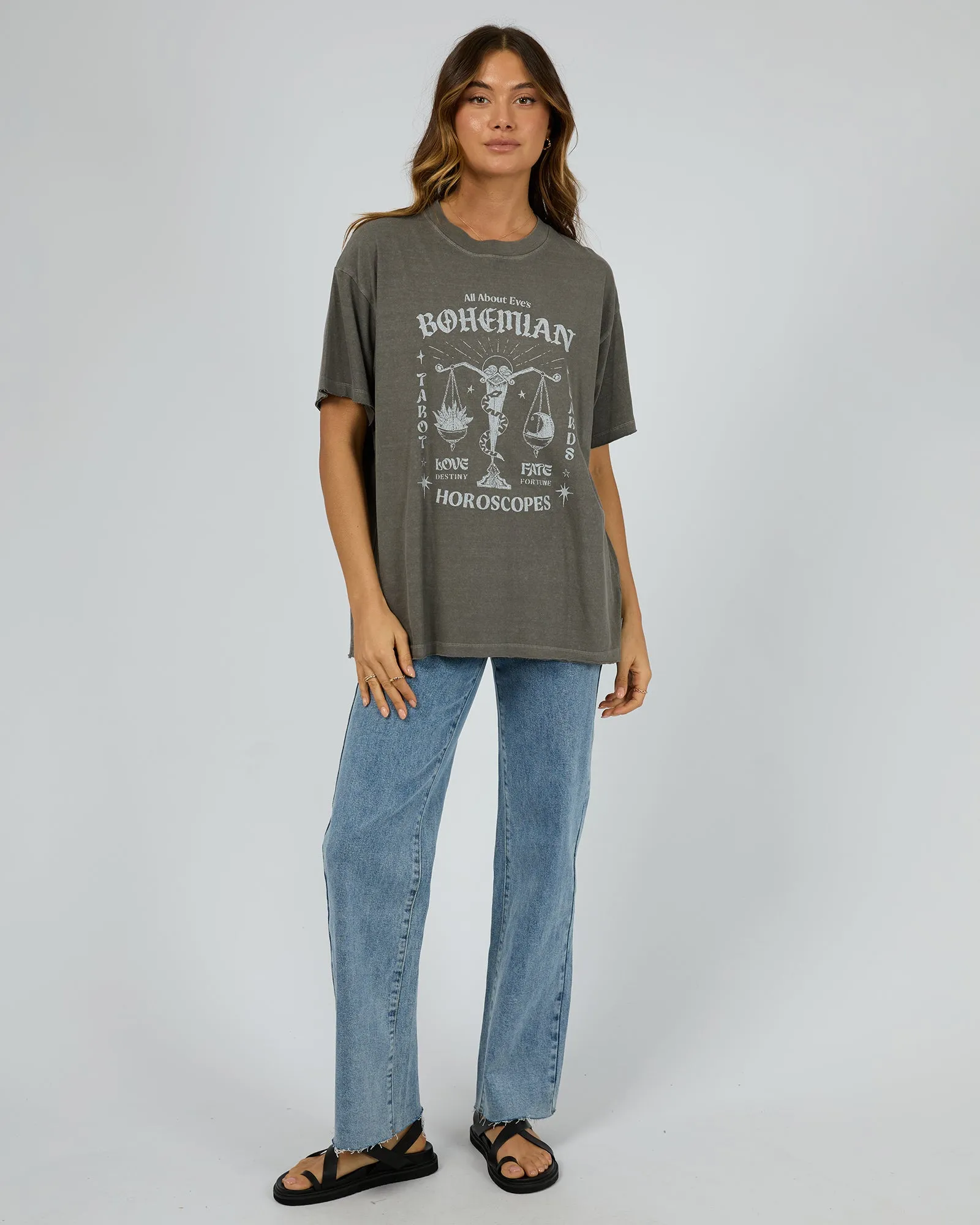 Bohemian Oversized Tee Charcoal sold by All About Eve product image thumbnail 3