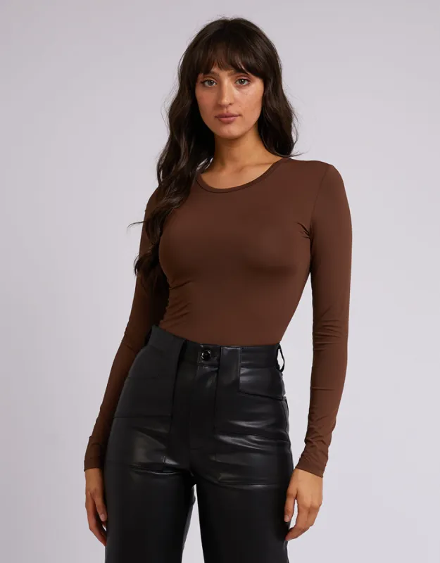 Eve Staple Long Sleeve Brown sold by All About Eve