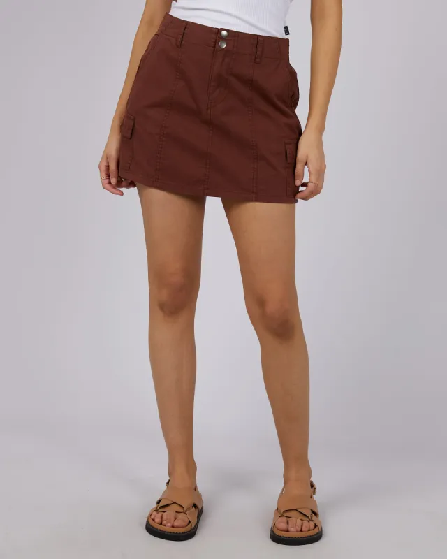 Luca Cargo Skirt Brown made by All About Eve
