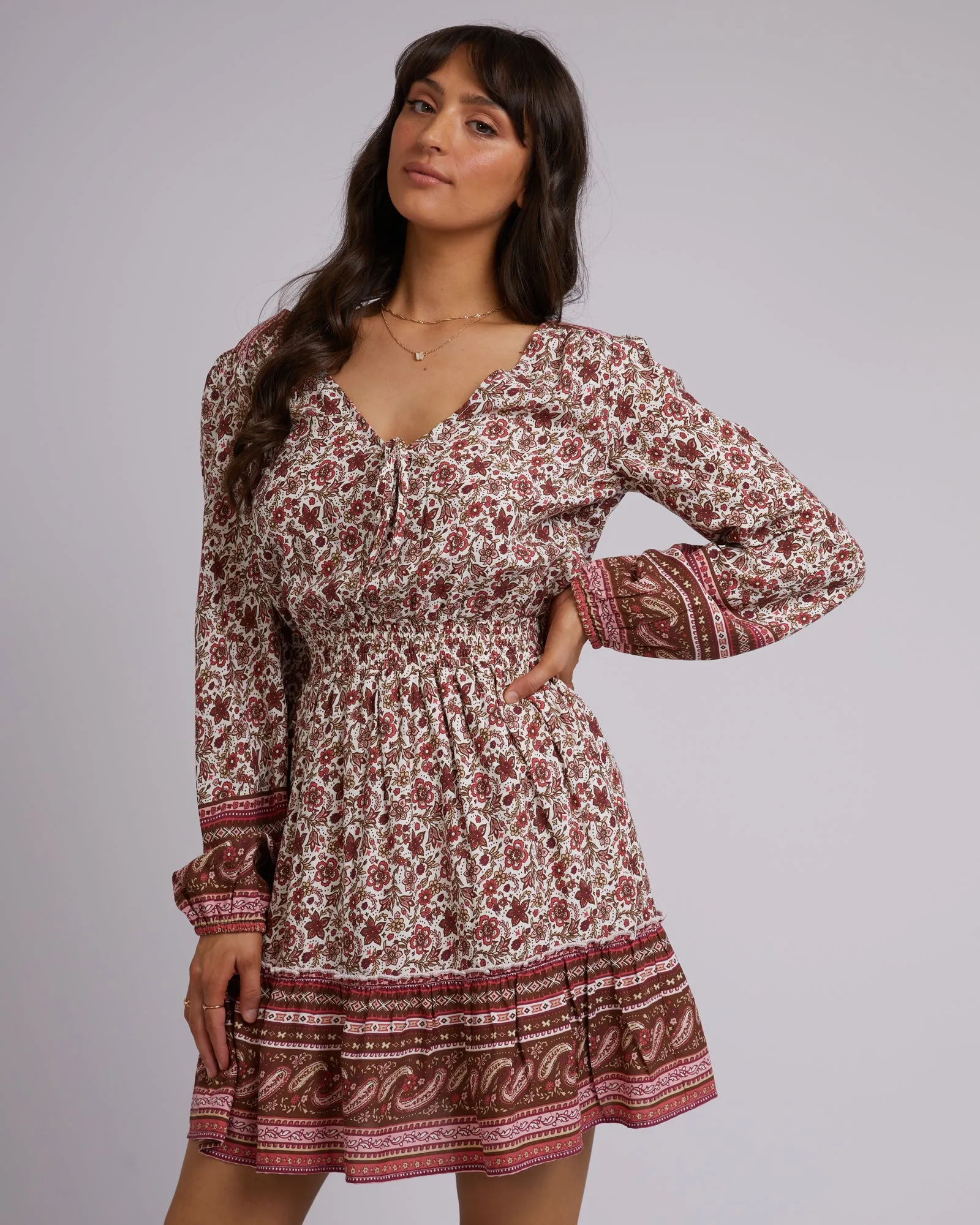 Elle Floral Mini Dress Print sold by All About Eve product image thumbnail 4