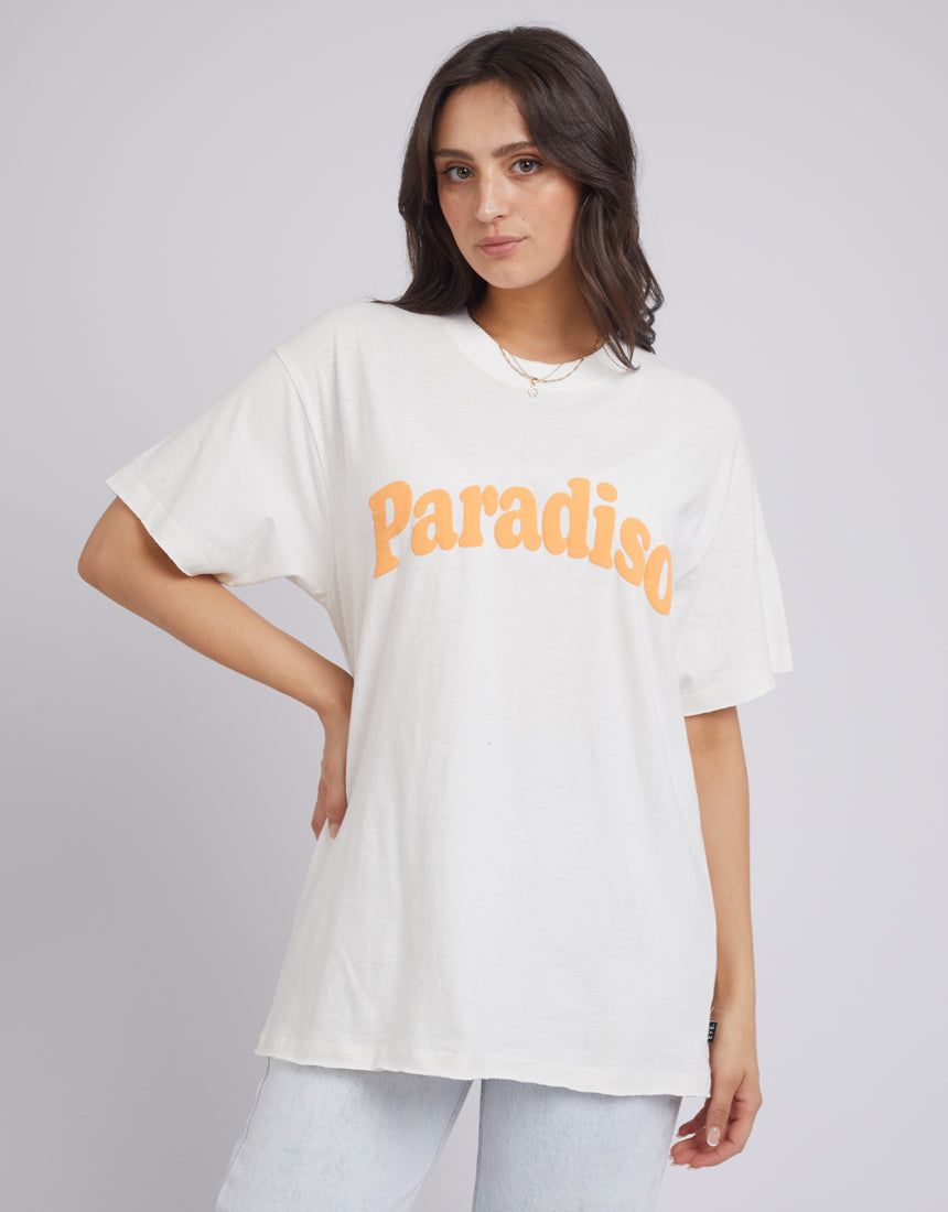 Paradiso Vibes Tee Vintage White sold by All About Eve