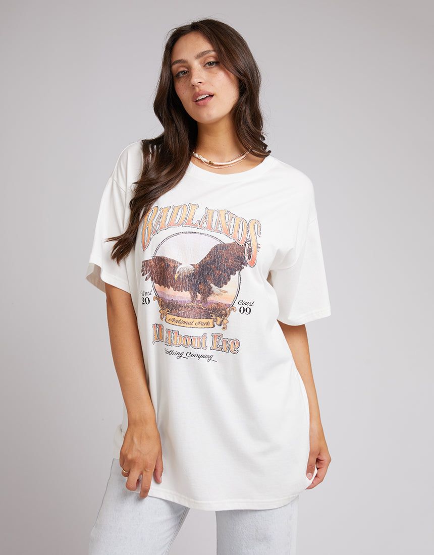 Badlands Tee Vintage White sold by All About Eve