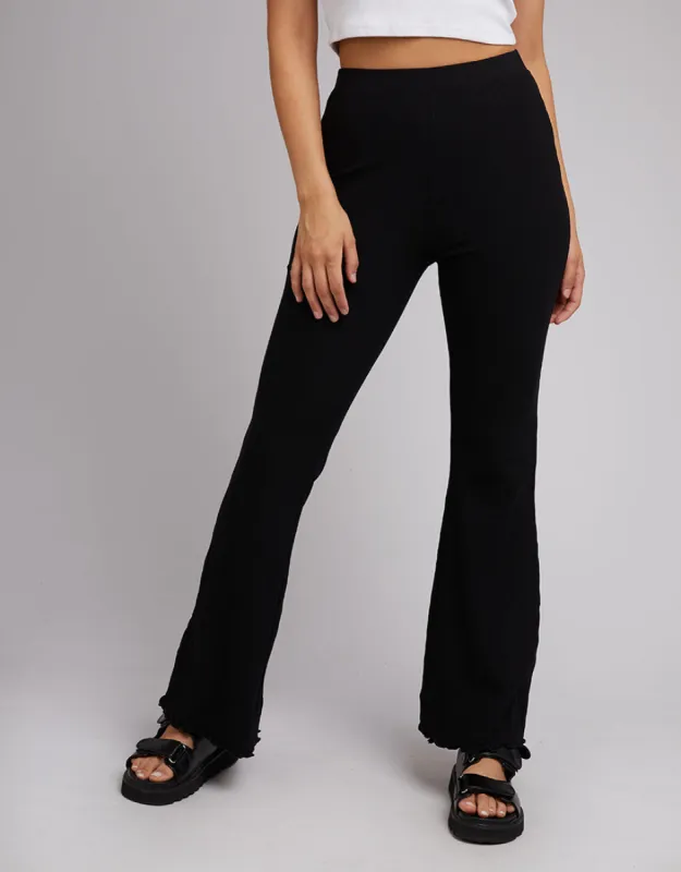 Aae Rib Flare Pants Black sold by All About Eve