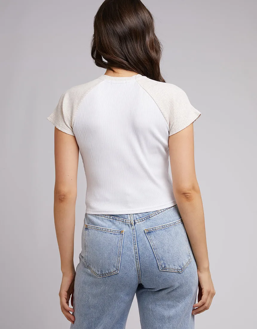 Eve Ringer Rib Tee Oat sold by All About Eve product image thumbnail 3