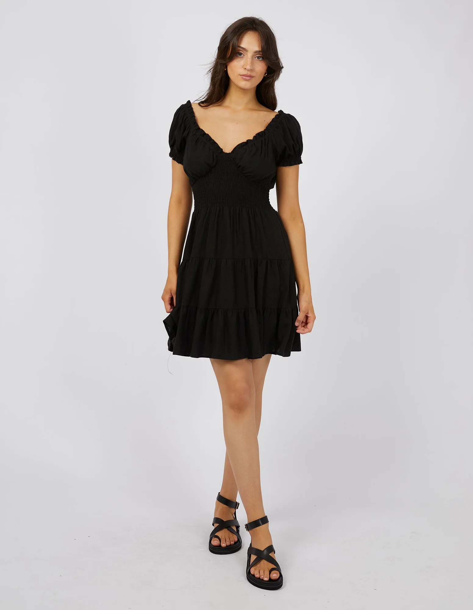 Luxe Linen Mini Dress Black sold by All About Eve product image thumbnail 2